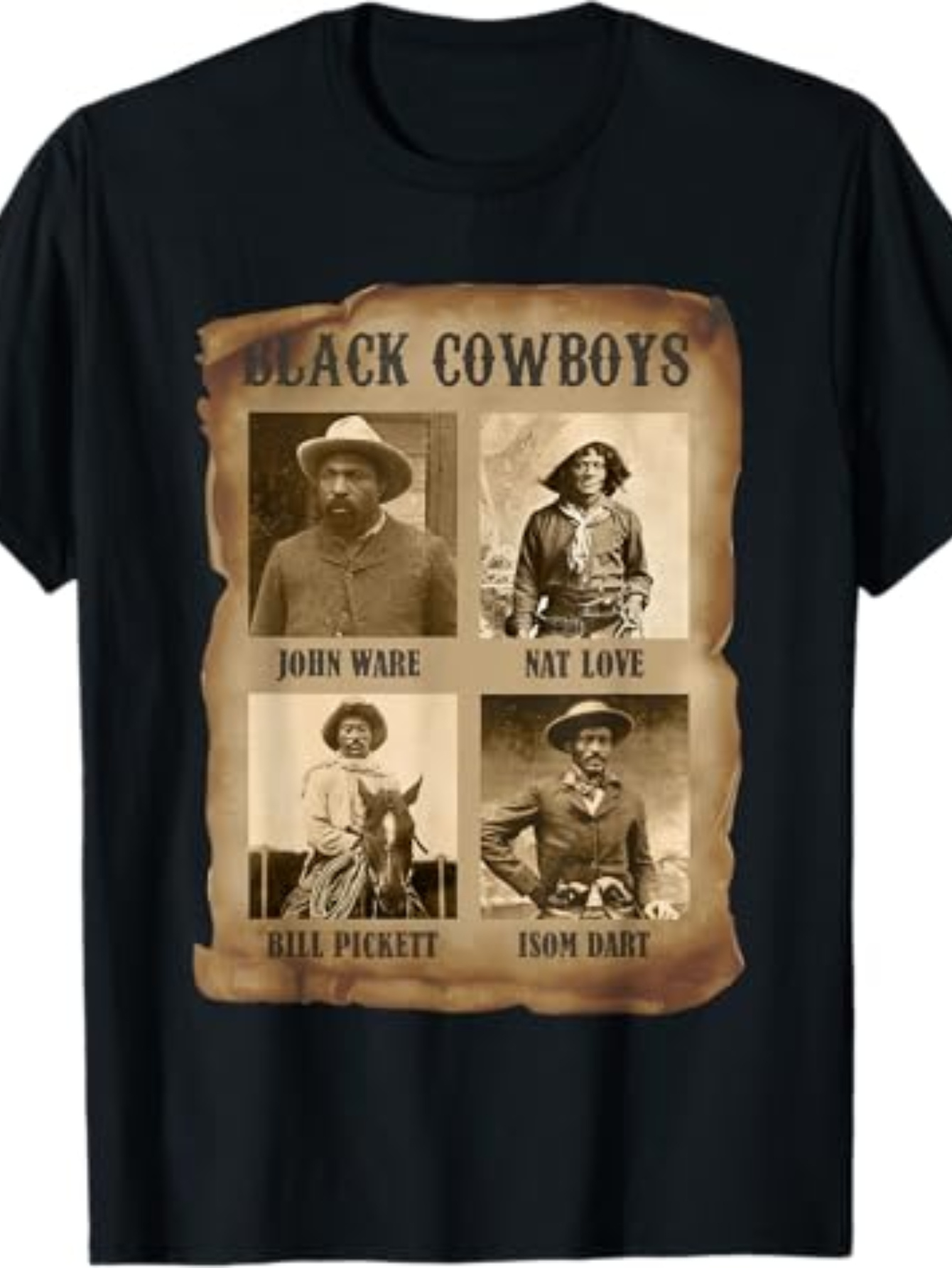 T-Shirt Featuring a Black Cowb - Street Fashion Theme incelemesi ve fiyatı