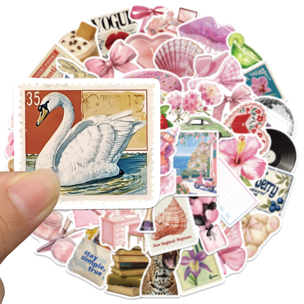 50pcs Pink Bow Sticker Fashion - Street Fashion Magazine incelemesi ve fiyatı