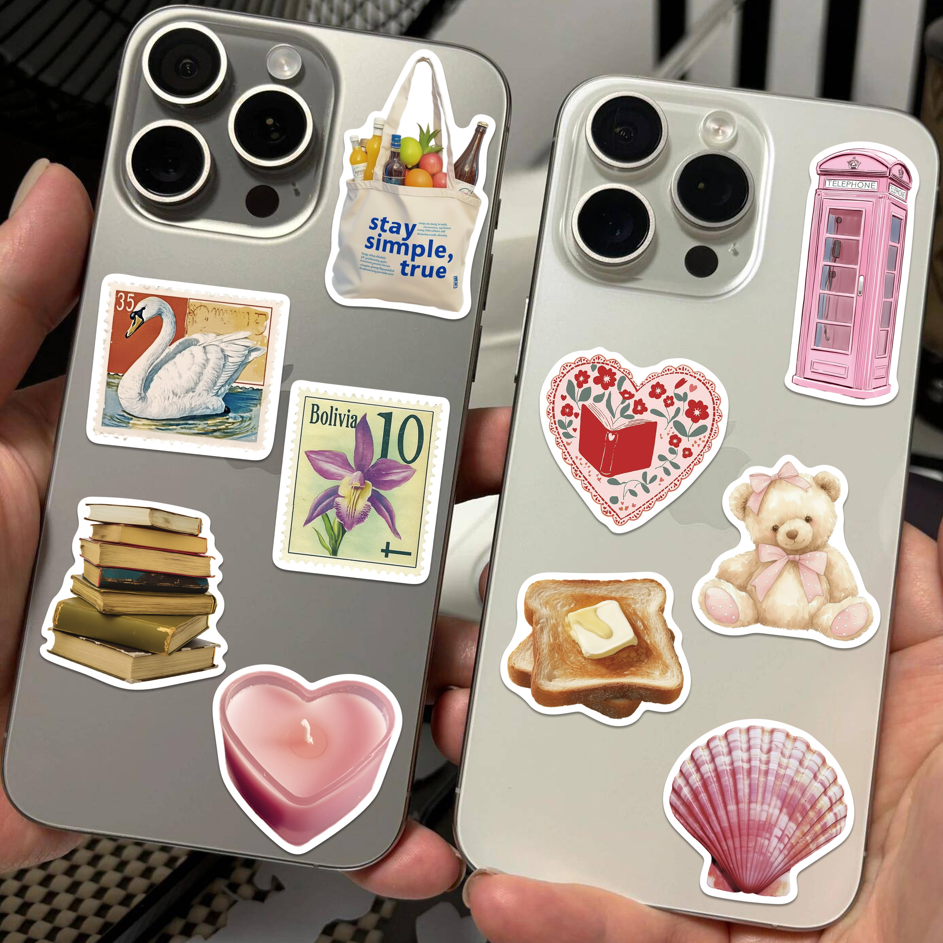 50pcs Pink Bow Sticker Fashion - Street Fashion Magazine incelemesi ve fiyatı