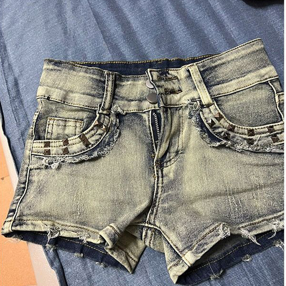 Retroy2K American Rivet Shorts - Street Fashion Hot incelemesi ve fiyatı