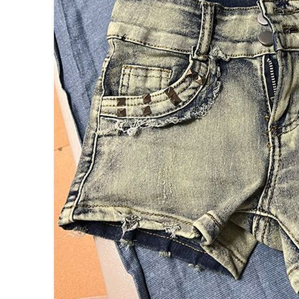 Retroy2K American Rivet Shorts - Street Fashion Hot incelemesi ve fiyatı