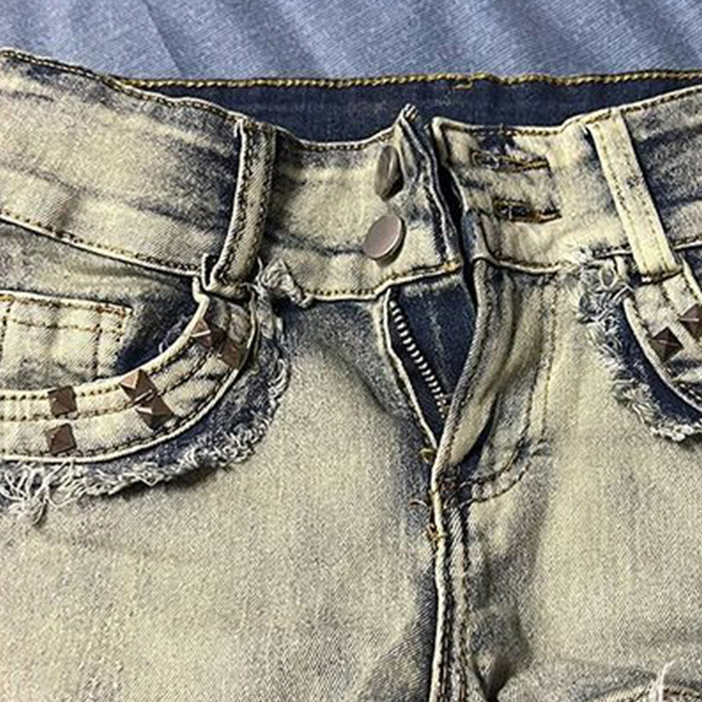 Retroy2K American Rivet Shorts - Street Fashion Hot incelemesi ve fiyatı