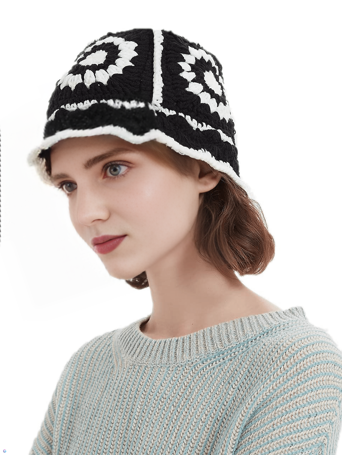 Women Handmade Crochet Bucket  - Street Fashion In Korea incelemesi ve fiyatı
