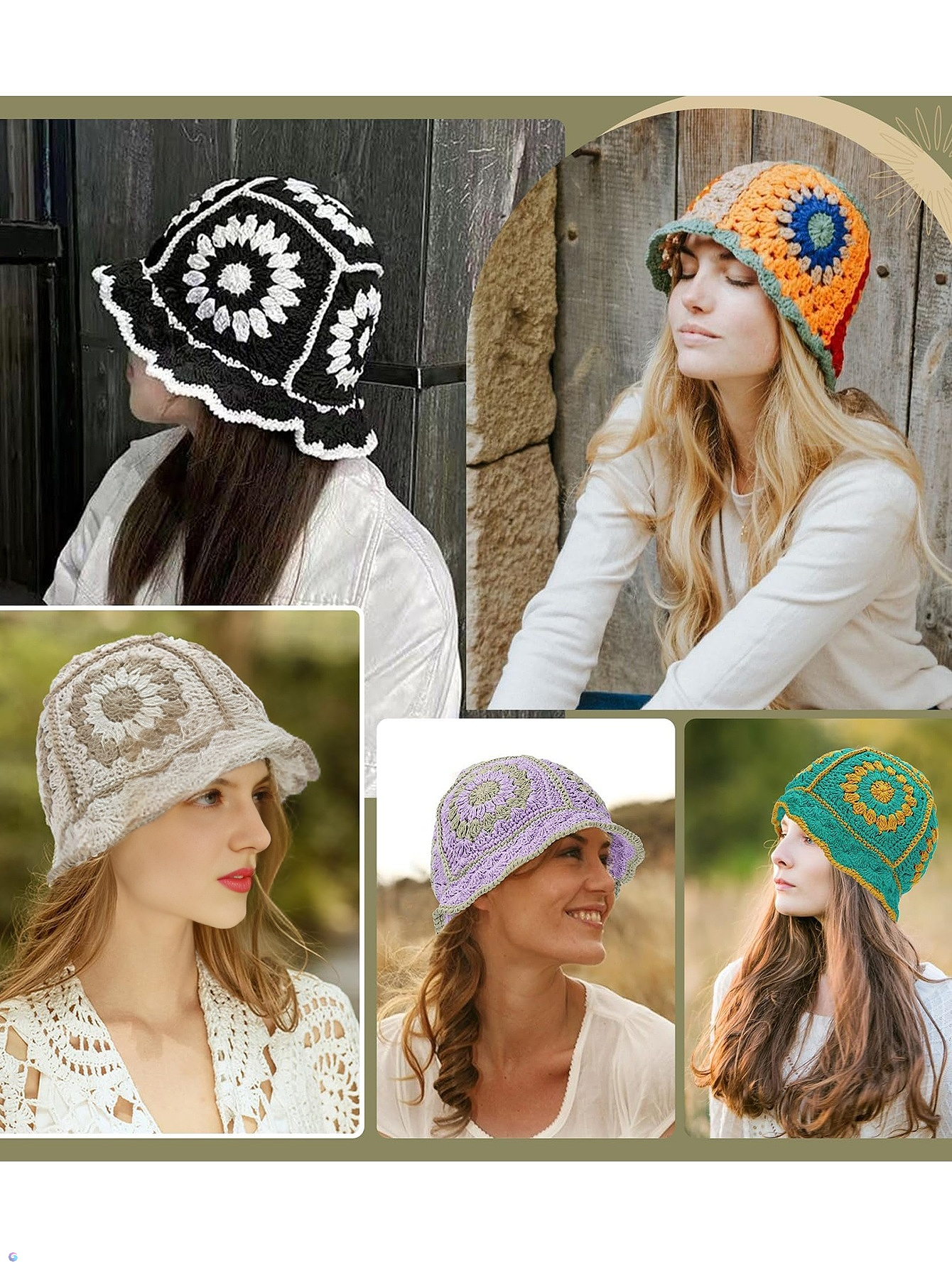 Women Handmade Crochet Bucket  - Street Fashion In Korea incelemesi ve fiyatı