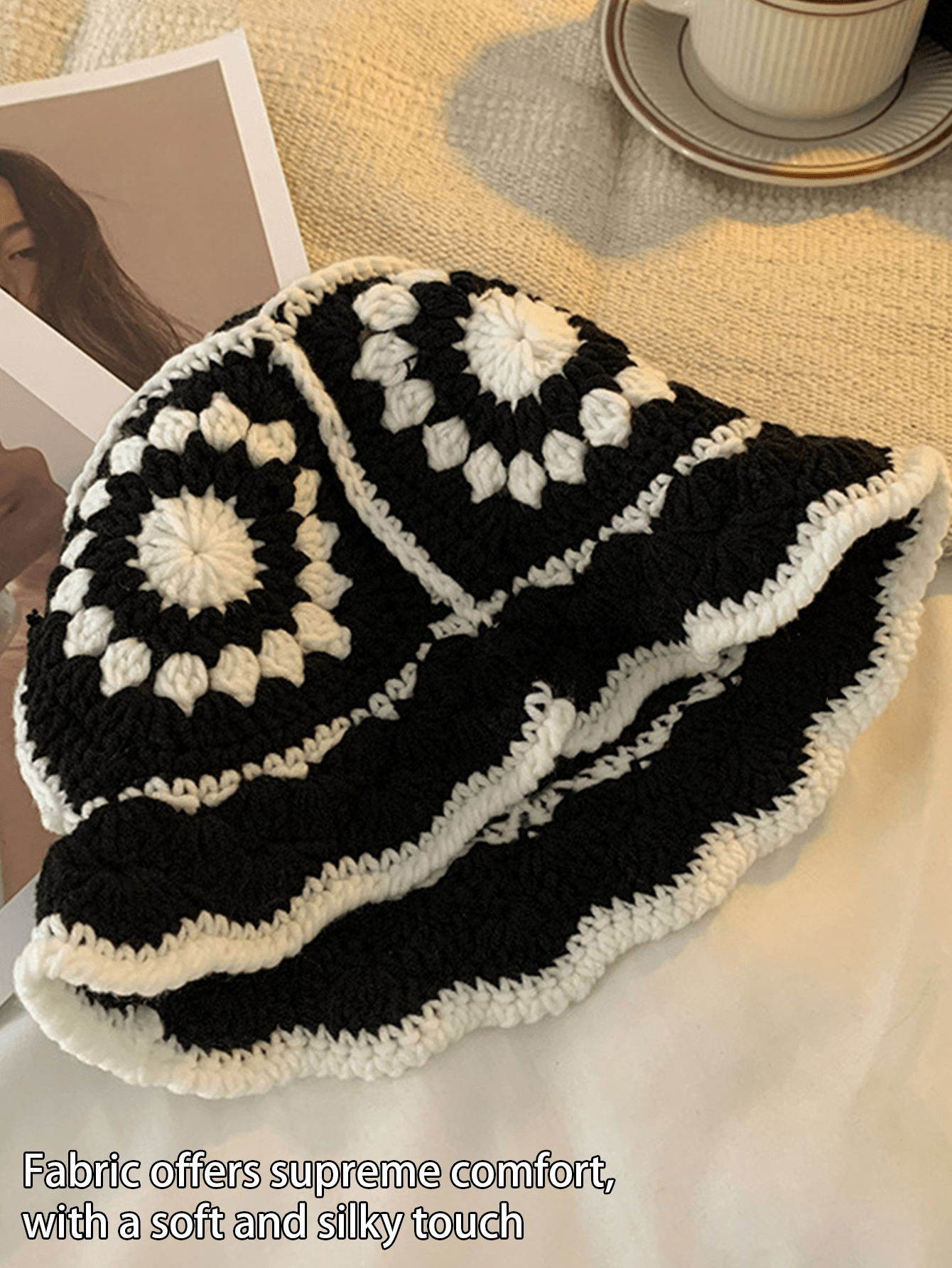 Women Handmade Crochet Bucket  - Street Fashion In Korea incelemesi ve fiyatı
