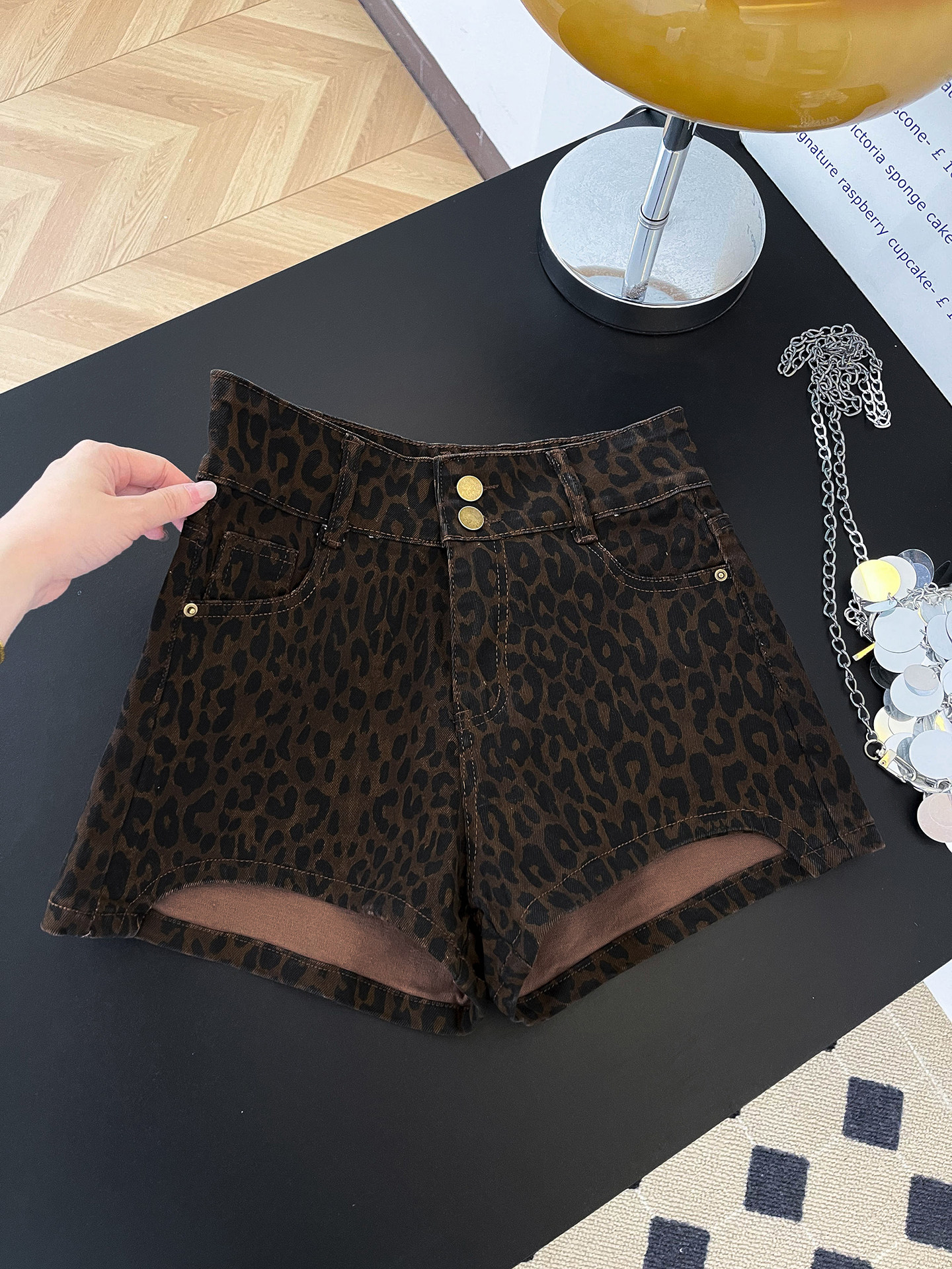 American Retro Leopard Print D - Street Fashion Hot incelemesi ve fiyatı