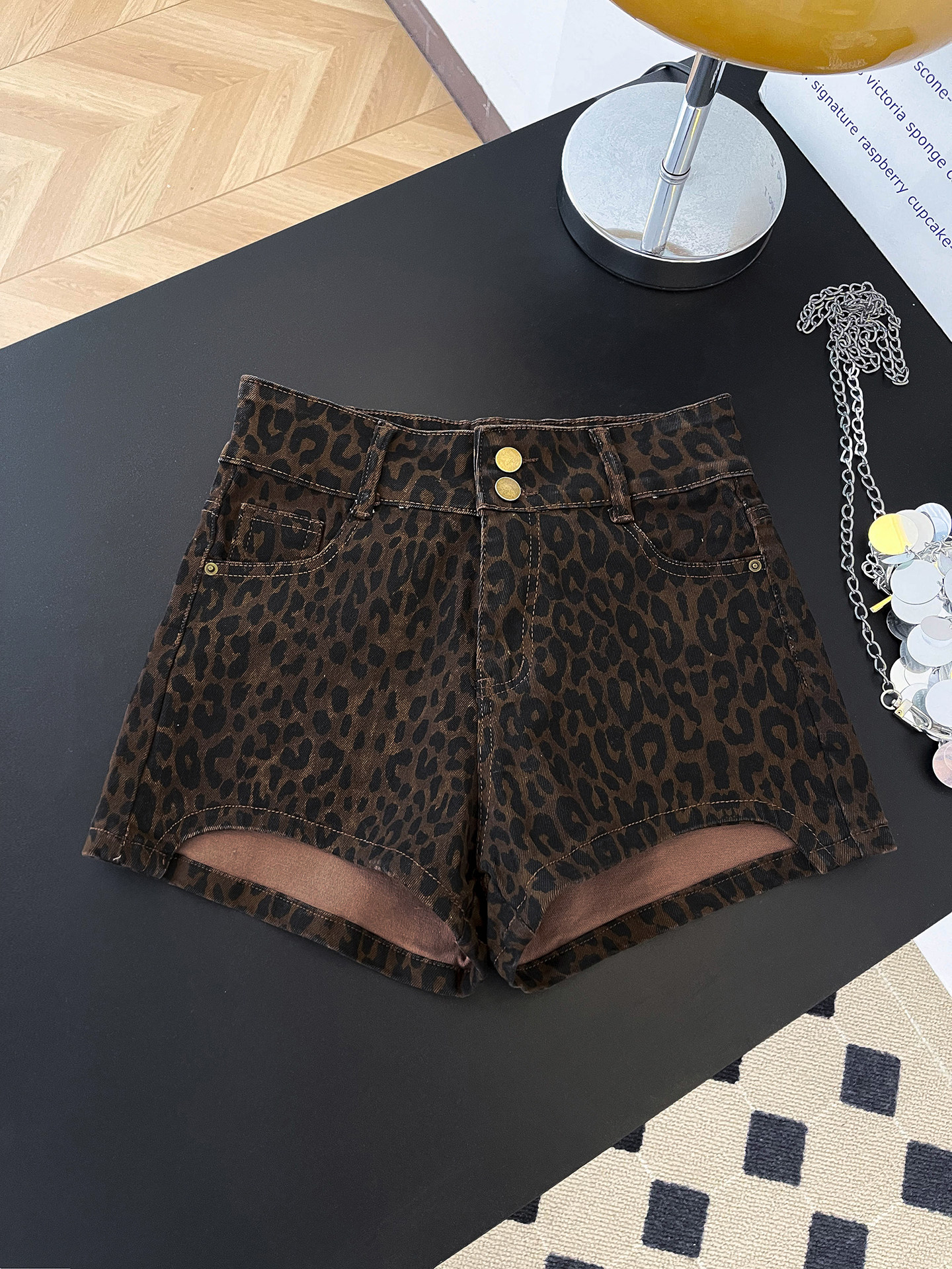 American Retro Leopard Print D - Street Fashion Hot incelemesi ve fiyatı