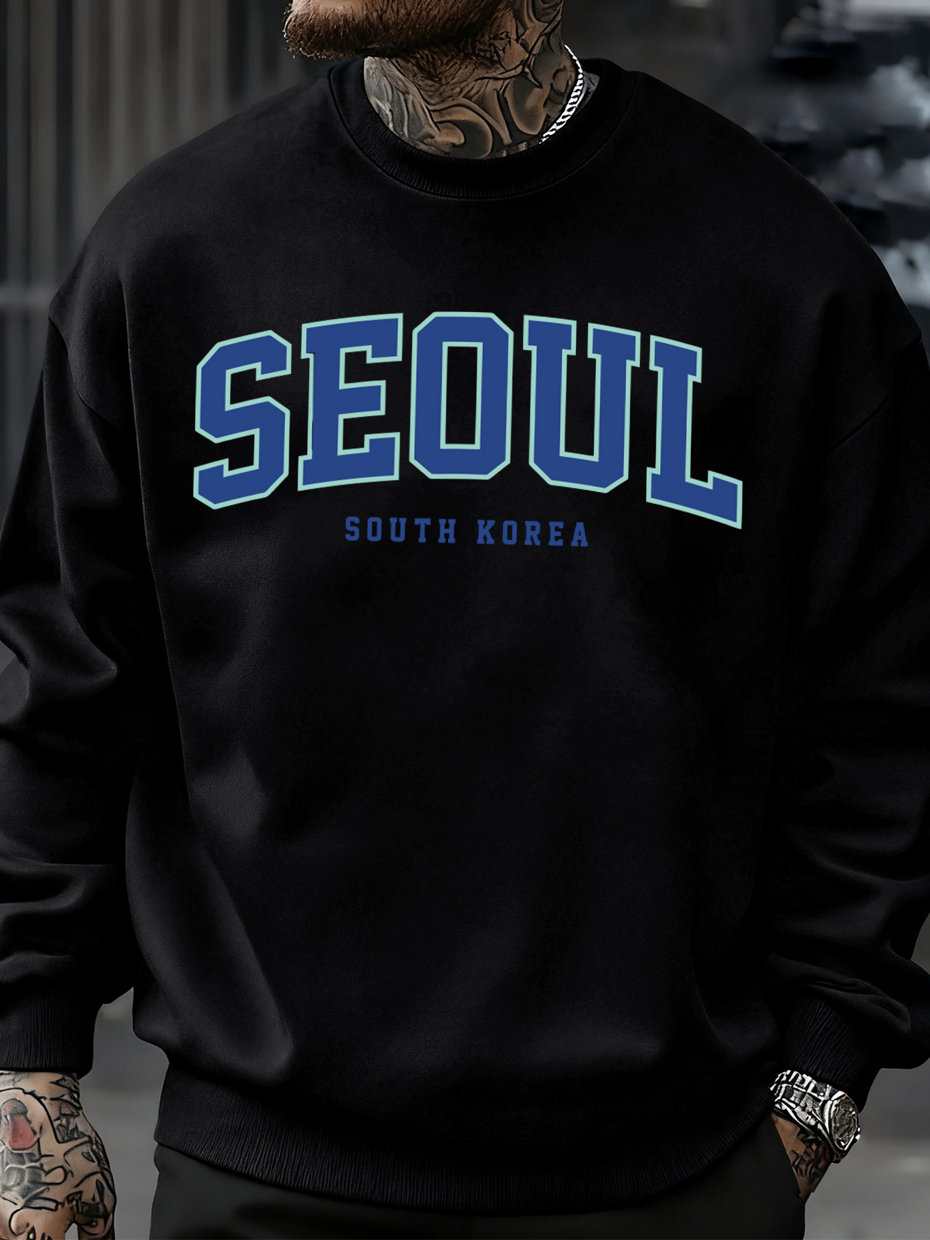 Seoul South Korea Print Men Pu - Street Fashion Of Seoul incelemesi ve fiyatı