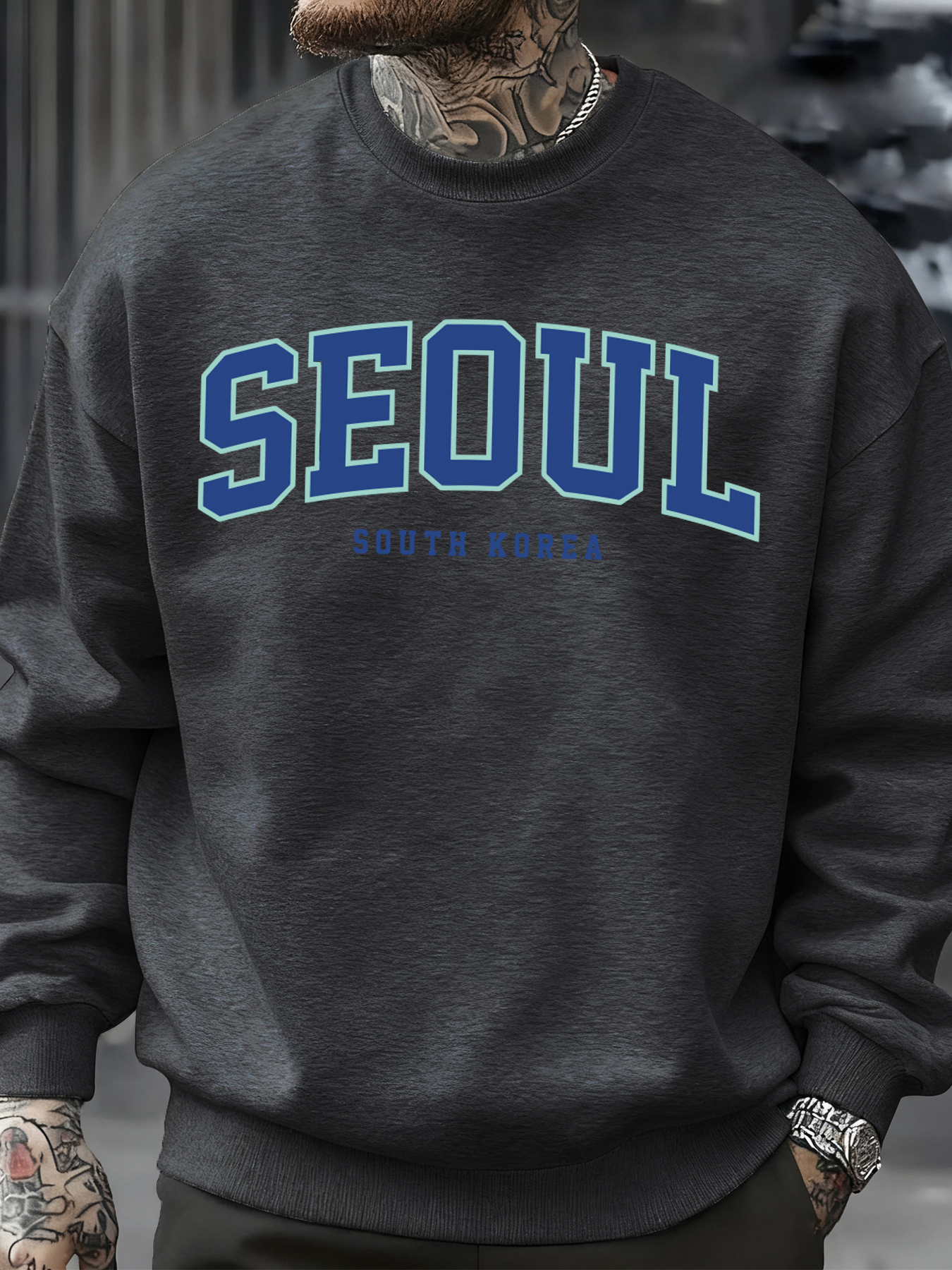 Seoul South Korea Print Men Pu - Street Fashion Of Seoul incelemesi ve fiyatı