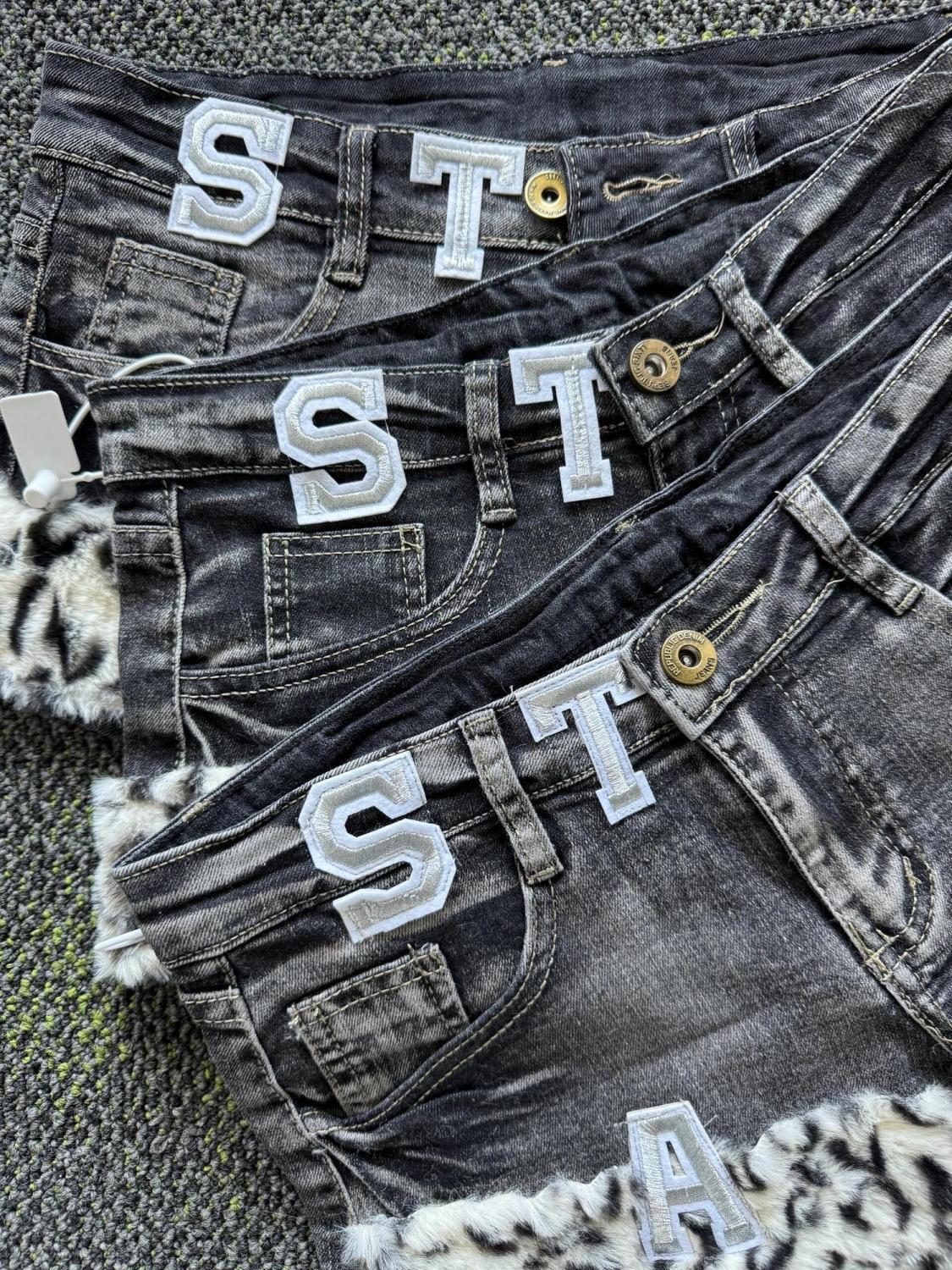 Y2k Embroidered Patch Denim Sh - Street Fashion Hot incelemesi ve fiyatı