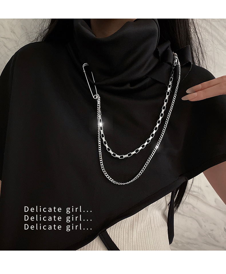 Punk Pendant Double Pin Clip C - Street Fashion In Korea incelemesi ve fiyatı