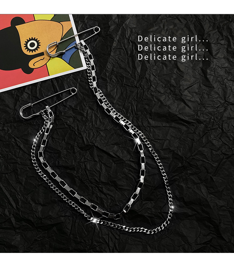 Punk Pendant Double Pin Clip C - Street Fashion In Korea incelemesi ve fiyatı