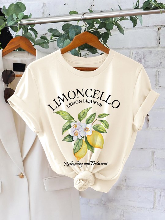 Lemon Letter Print T-shirt Sho - Street Fashion Magazine incelemesi ve fiyatı