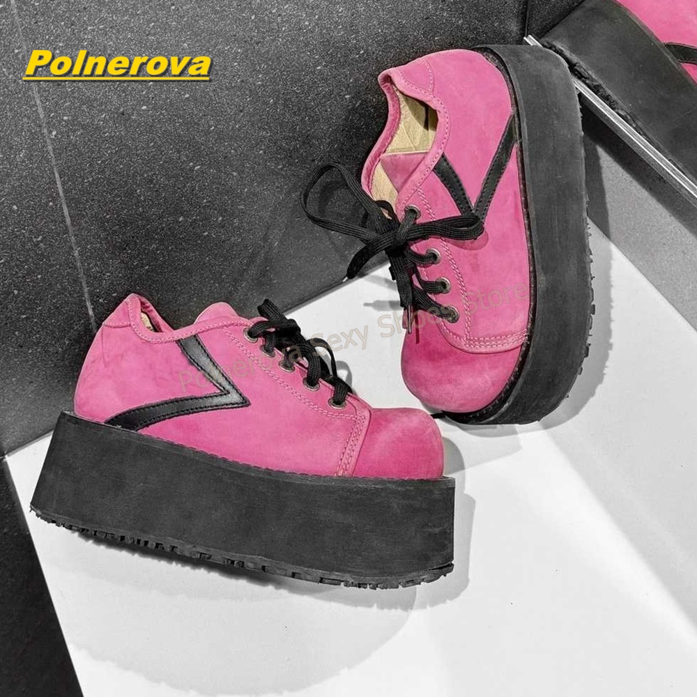 Hot Pink Rainbow Laces Platfor - Street Fashion Hot incelemesi ve fiyatı