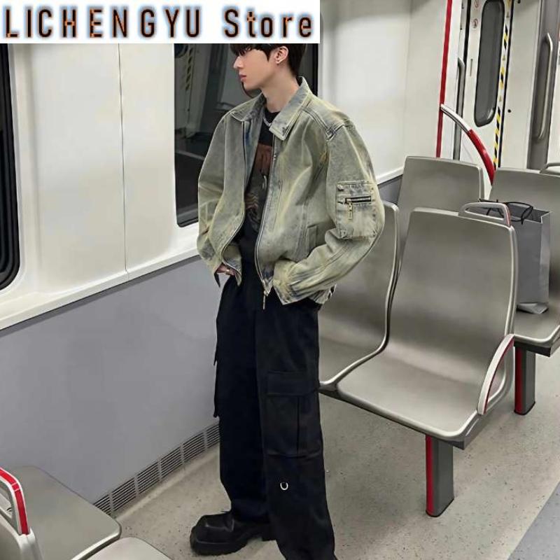 Men's Jean Jacket Autumn Vinta - Street Fashion In Korea incelemesi ve fiyatı
