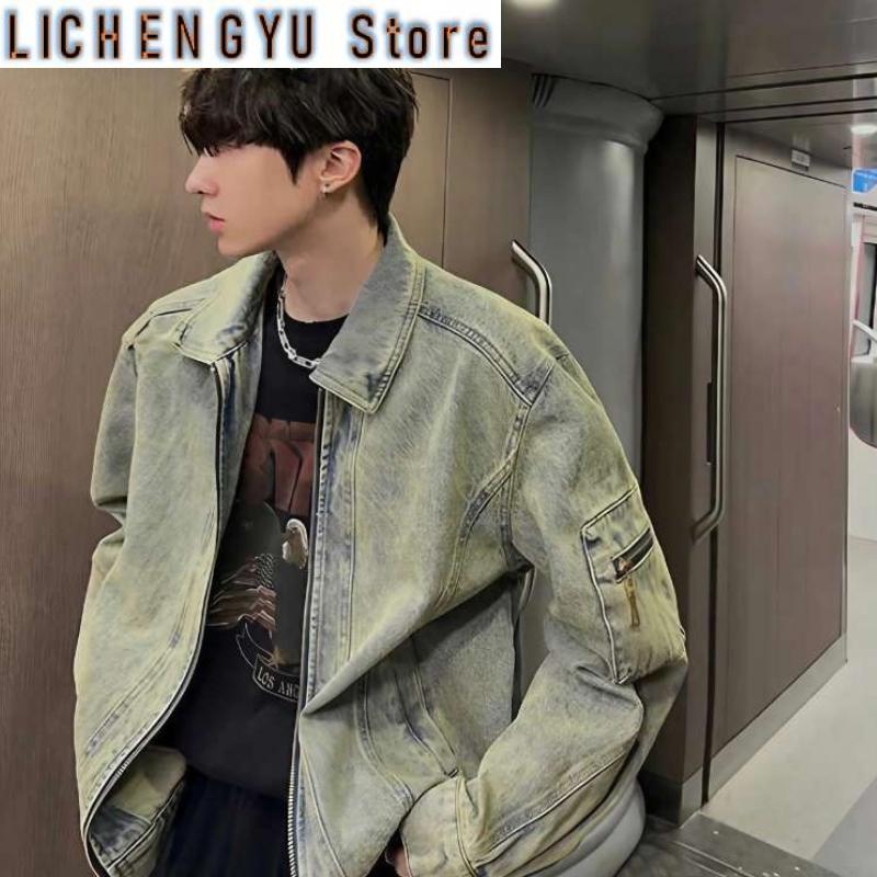 Men's Jean Jacket Autumn Vinta - Street Fashion In Korea incelemesi ve fiyatı