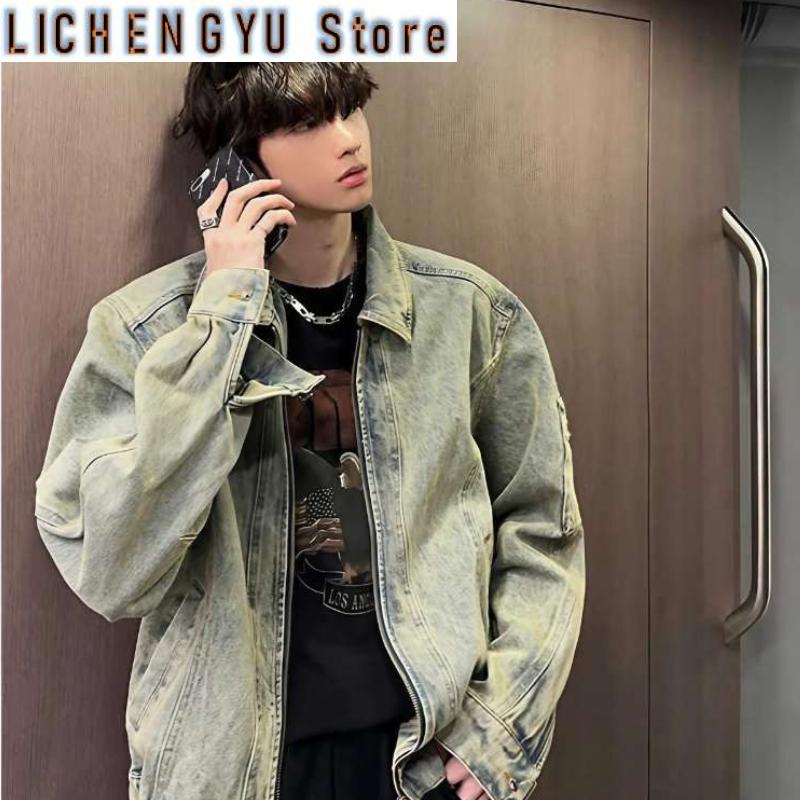 Men's Jean Jacket Autumn Vinta - Street Fashion In Korea incelemesi ve fiyatı