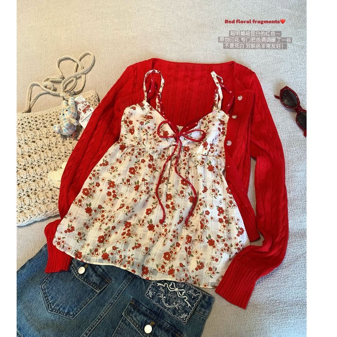 Sweet Floral Sling Y2k Punk Vi - Street Fashion In Korea incelemesi ve fiyatı