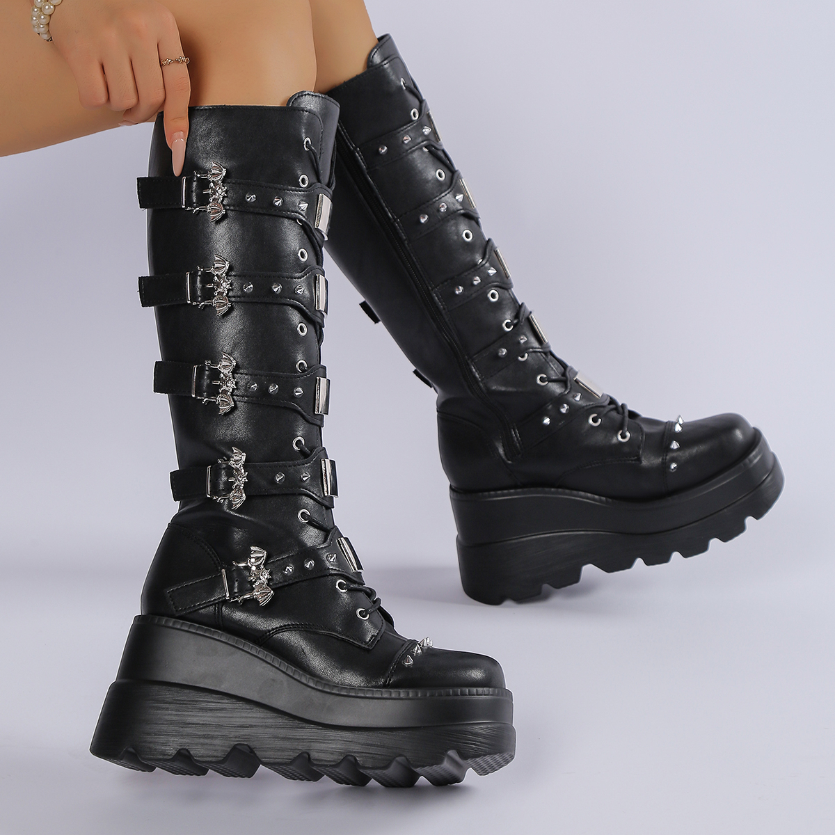 New Ladies Goth Platform Boots - Street Fashion Punk incelemesi ve fiyatı
