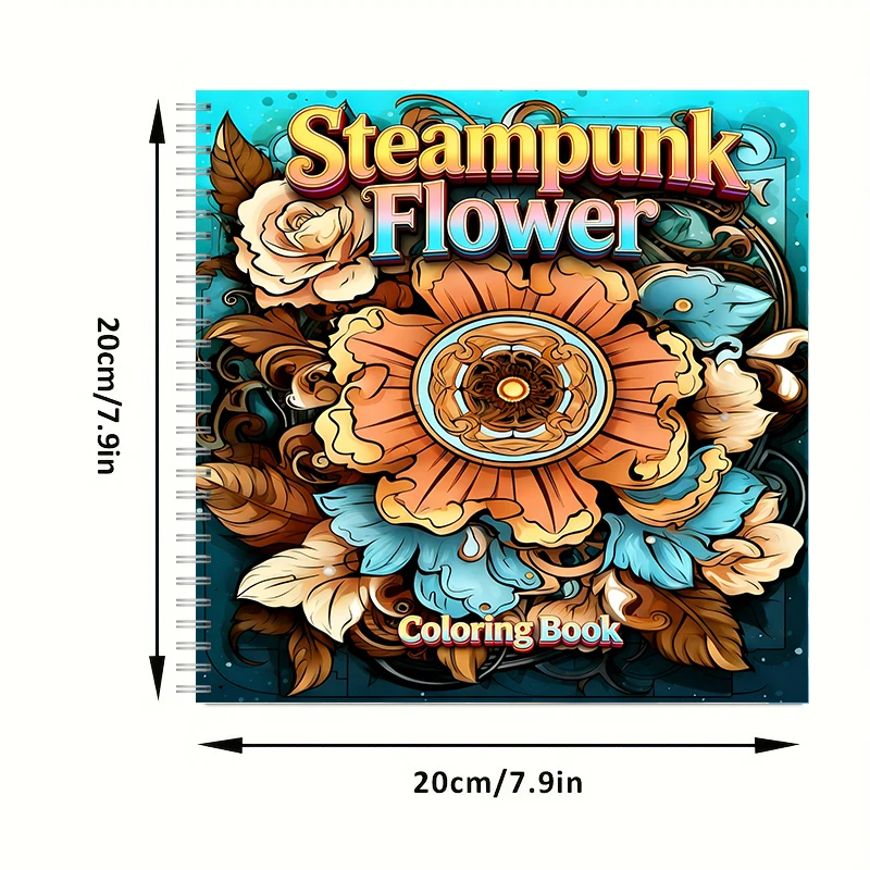 Coloring Book Steampunk Flower - Street Fashion Punk incelemesi ve fiyatı