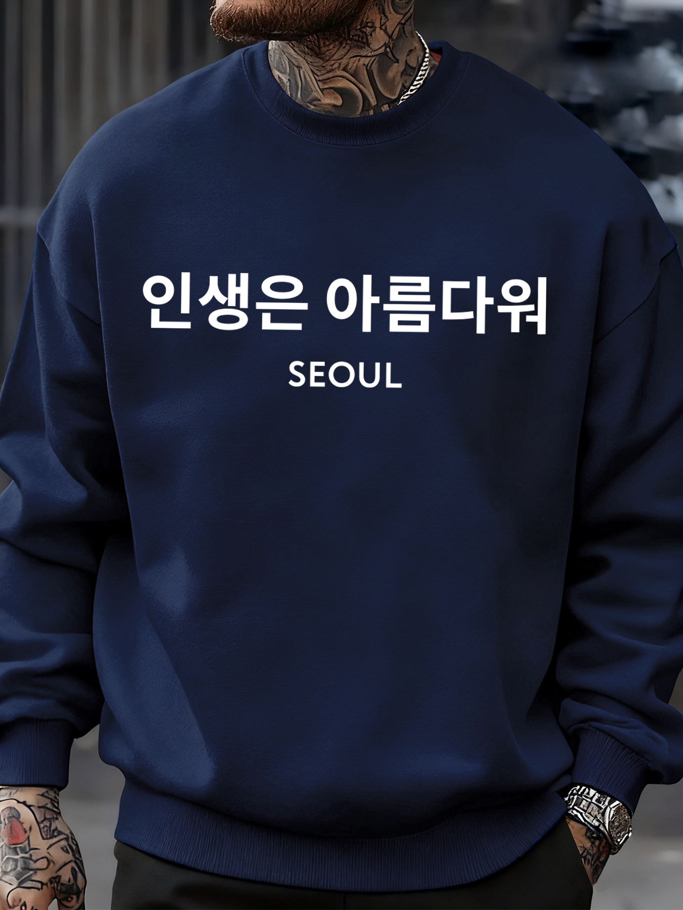 Seoul Korea Letter Print Men S - Street Fashion Of Seoul incelemesi ve fiyatı